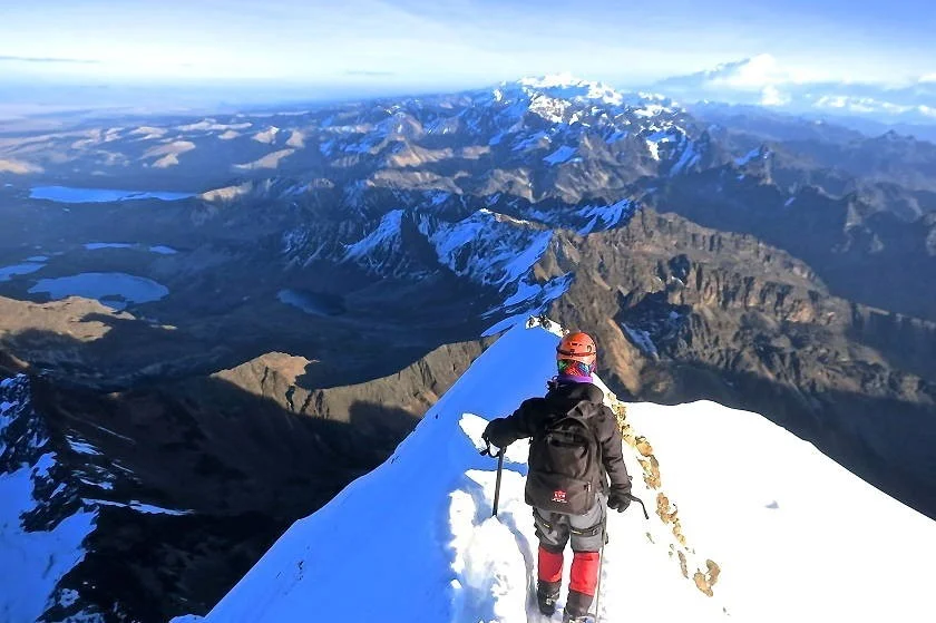 equeno Alpamayo, Huayna Potosi und Illimani (1)